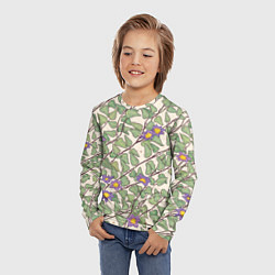 Лонгслив детский Клематис, цвет: 3D-принт — фото 2