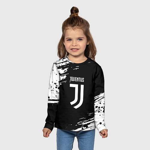 Детский лонгслив Juventus спорт краски / 3D-принт – фото 5
