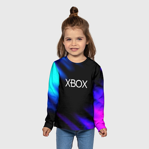 Детский лонгслив Xbox neon games / 3D-принт – фото 5