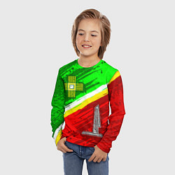 Лонгслив детский Флаг Зеленограадского АО, цвет: 3D-принт — фото 2