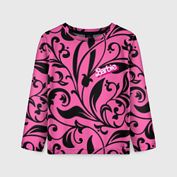 Лонгслив детский Barbie - floral pattern, цвет: 3D-принт