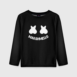 Лонгслив детский Маршмеллоу белое лого, цвет: 3D-принт