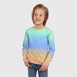 Лонгслив детский Голографический цветной градиент, цвет: 3D-принт — фото 2