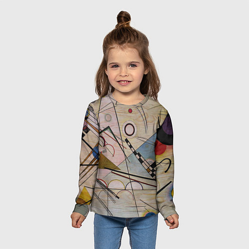 Детский лонгслив Неизвестные фигуры / 3D-принт – фото 5