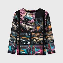 Детский лонгслив Japanese jdm art