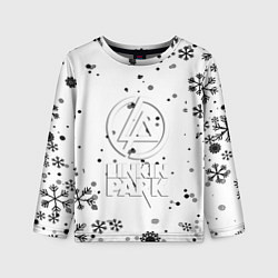 Лонгслив детский Linkin park текстура зима рок, цвет: 3D-принт