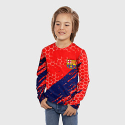 Лонгслив детский Барселона спорт краски текстура, цвет: 3D-принт — фото 2