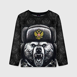 Лонгслив детский Русский медведь, цвет: 3D-принт