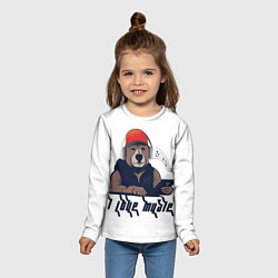Лонгслив детский Мишка чилит, цвет: 3D-принт — фото 2