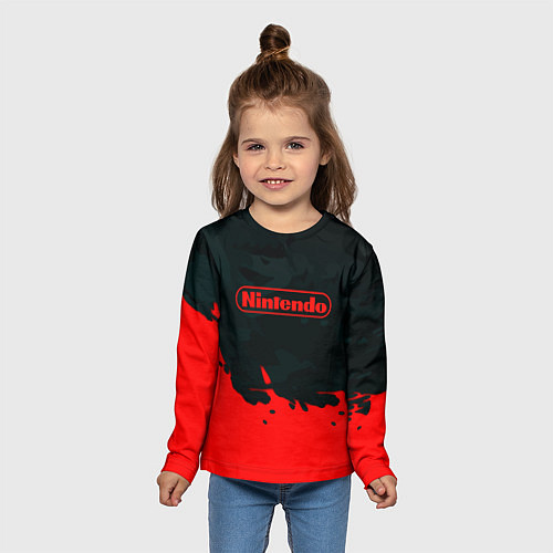 Детский лонгслив Nintendo краски гейм компани / 3D-принт – фото 5
