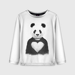 Лонгслив детский Love panda, цвет: 3D-принт
