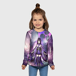 Лонгслив детский Genshin Impact - character Raiden, цвет: 3D-принт — фото 2