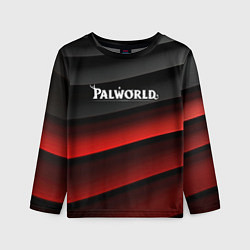 Лонгслив детский Palworld logo black red abstract, цвет: 3D-принт