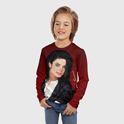 Лонгслив детский Michael Jackson с пантерой и автографом, цвет: 3D-принт — фото 2