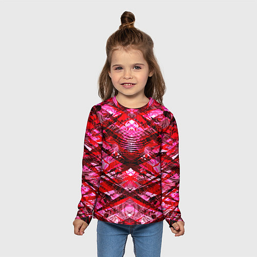 Детский лонгслив Яркие узоры / 3D-принт – фото 5