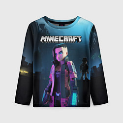 Лонгслив детский Minecraft woman cyberpunk, цвет: 3D-принт