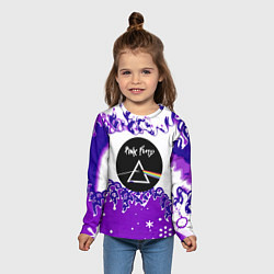 Лонгслив детский Pink floyd violet splash, цвет: 3D-принт — фото 2