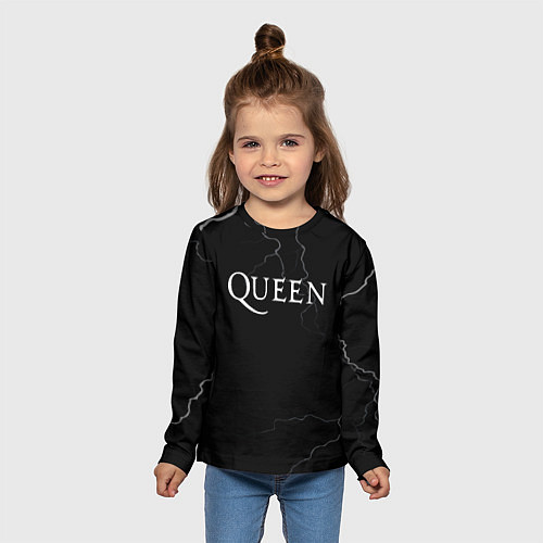 Детский лонгслив Queen квин король / 3D-принт – фото 5