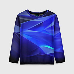 Детский лонгслив Black and blue abstract background sport style