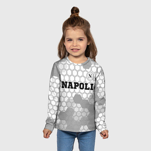 Детский лонгслив Napoli sport на светлом фоне посередине / 3D-принт – фото 5