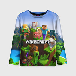 Детский лонгслив Minecraft pixel world
