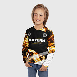 Лонгслив детский Bayern legendary sport fire, цвет: 3D-принт — фото 2