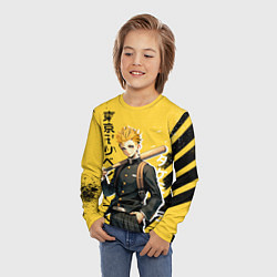 Лонгслив детский Токийские Мстители - Такемичи Ханагаки, цвет: 3D-принт — фото 2