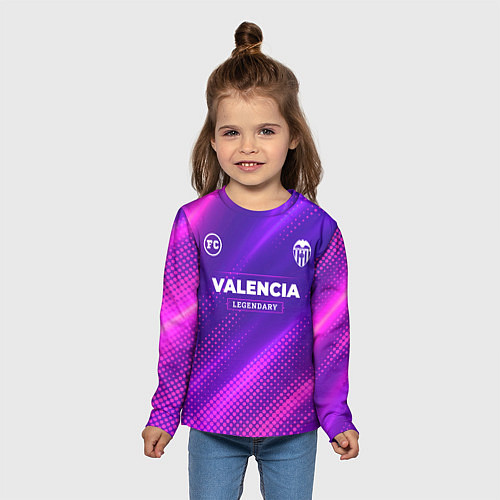 Детский лонгслив Valencia legendary sport grunge / 3D-принт – фото 5