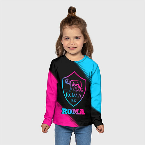 Детский лонгслив Roma - neon gradient / 3D-принт – фото 5