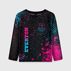 Детский лонгслив Everton - neon gradient вертикально