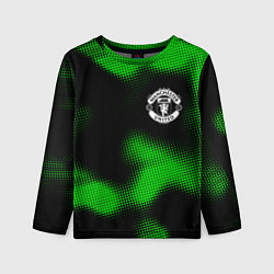 Лонгслив детский Manchester United sport halftone, цвет: 3D-принт