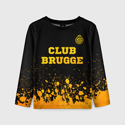 Детский лонгслив Club Brugge - gold gradient посередине