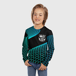 Лонгслив детский Barcelona football net, цвет: 3D-принт — фото 2
