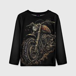 Лонгслив детский Старый грязный мотоцикл, цвет: 3D-принт
