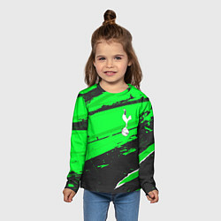 Лонгслив детский Tottenham sport green, цвет: 3D-принт — фото 2