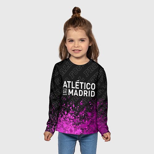 Детский лонгслив Atletico Madrid pro football посередине / 3D-принт – фото 5