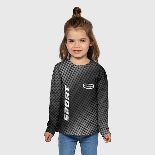 Детский лонгслив Geely sport carbon / 3D-принт – фото 5
