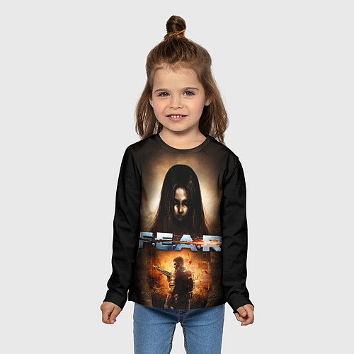 Детский лонгслив FEAR - project origin / 3D-принт – фото 5