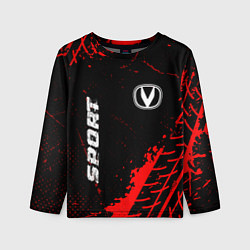 Лонгслив детский Changan red sport tires, цвет: 3D-принт