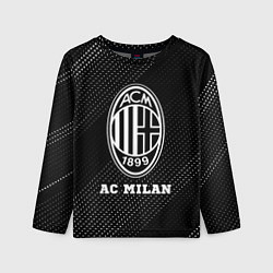 Лонгслив детский AC Milan sport на темном фоне, цвет: 3D-принт