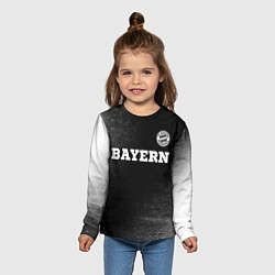 Лонгслив детский Bayern sport на темном фоне посередине, цвет: 3D-принт — фото 2