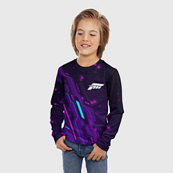 Лонгслив детский Forza Horizon neon gaming, цвет: 3D-принт — фото 2