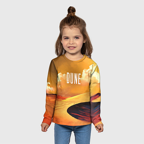 Детский лонгслив Dune - sands / 3D-принт – фото 5