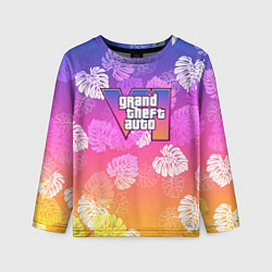 Лонгслив детский Grand Theft Auto VI - пальмы, цвет: 3D-принт