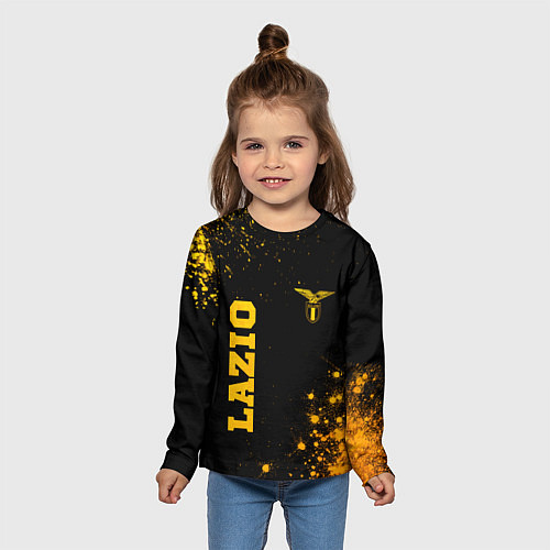 Детский лонгслив Lazio - gold gradient вертикально / 3D-принт – фото 5