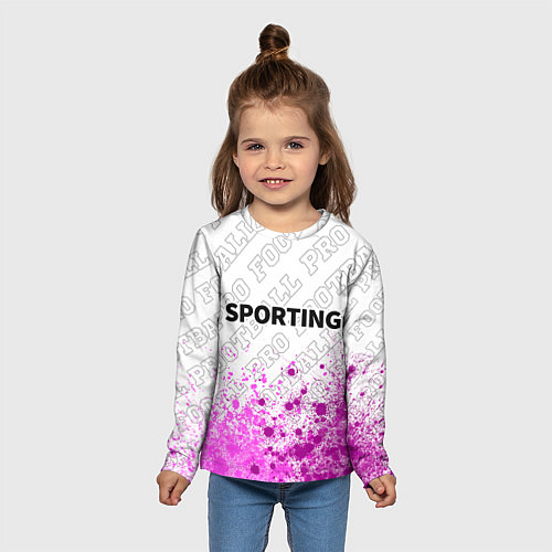 Детский лонгслив Sporting pro football посередине / 3D-принт – фото 5