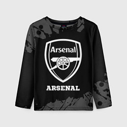 Лонгслив детский Arsenal sport на темном фоне, цвет: 3D-принт