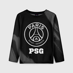 Лонгслив детский PSG sport на темном фоне, цвет: 3D-принт