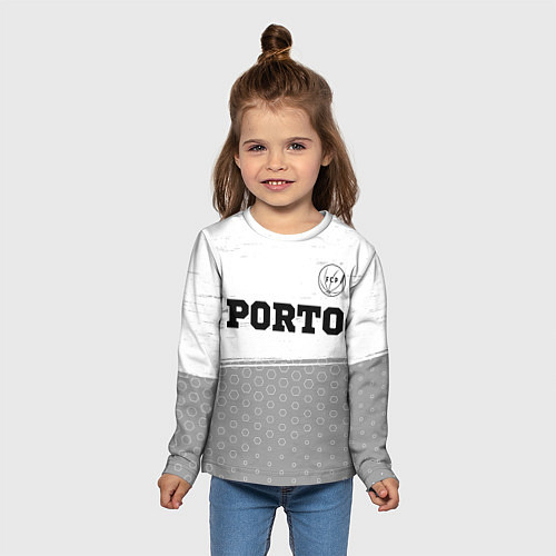 Детский лонгслив Porto sport на светлом фоне посередине / 3D-принт – фото 5