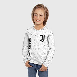 Лонгслив детский Juventus sport на светлом фоне вертикально, цвет: 3D-принт — фото 2
